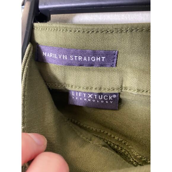 NYDJ Women's Straight Leg Jeans in Olive Green - Picture 3 of 4